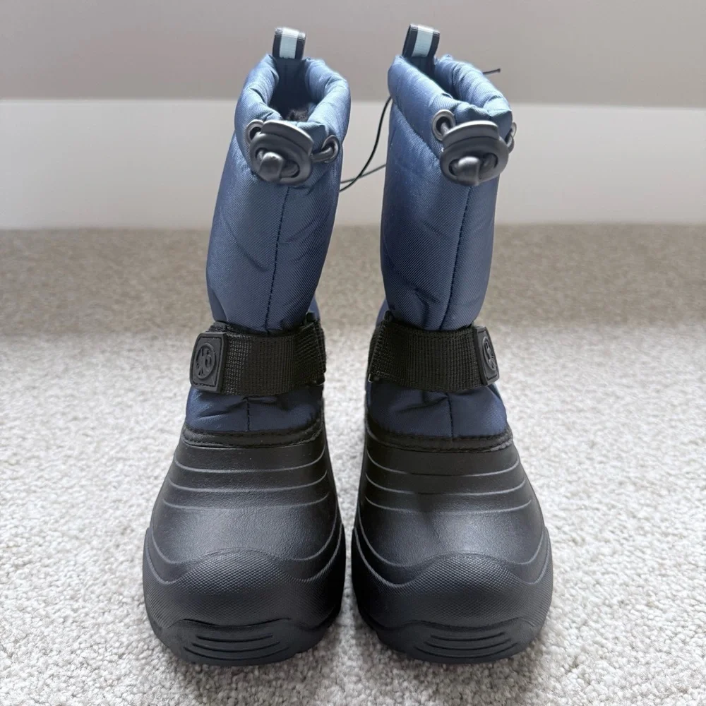 NWT Northside boy’s size 12 insulated waterproof navy blue/ black snow boots